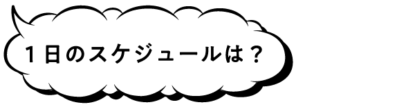 1日のスケジュールは?