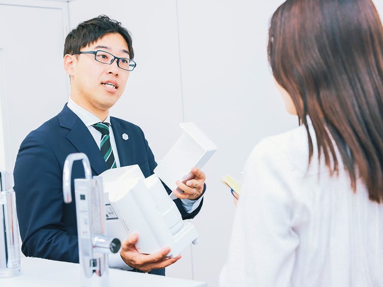 商談にて商品説明